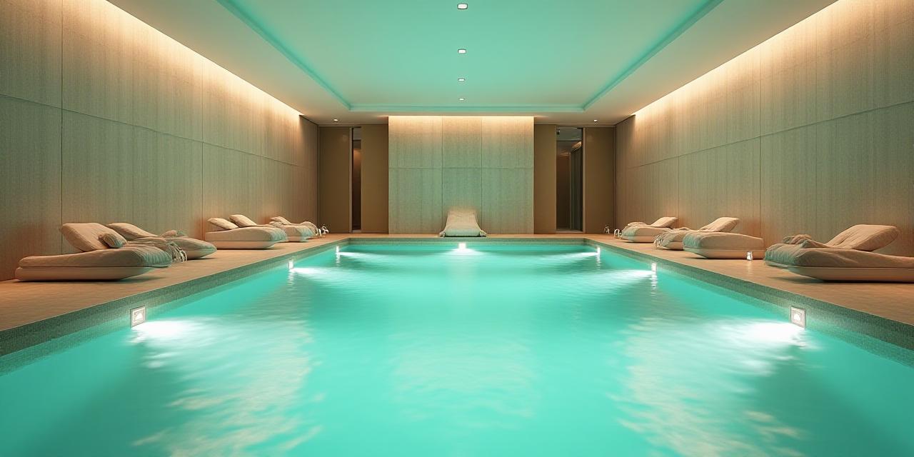 Luxury hydrotherapy pool at Meridian Spa London